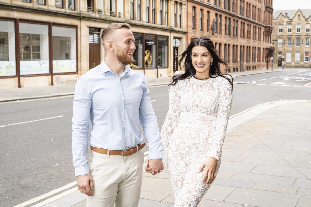 Scottish bride and groom engagement photo wedding