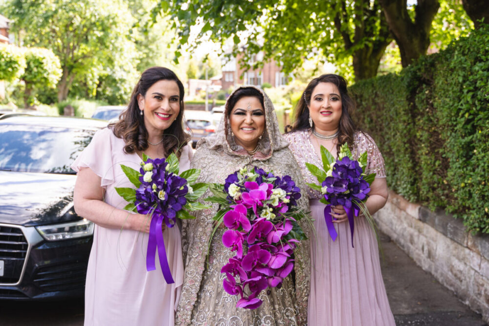 Scottish bride and bridesmaids Indian wedding